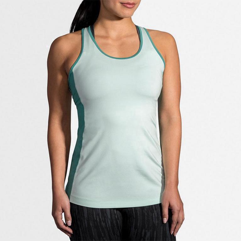 Brooks Pick-Up Hardlooptanktop voor Dames Groen (OHELV-8029)